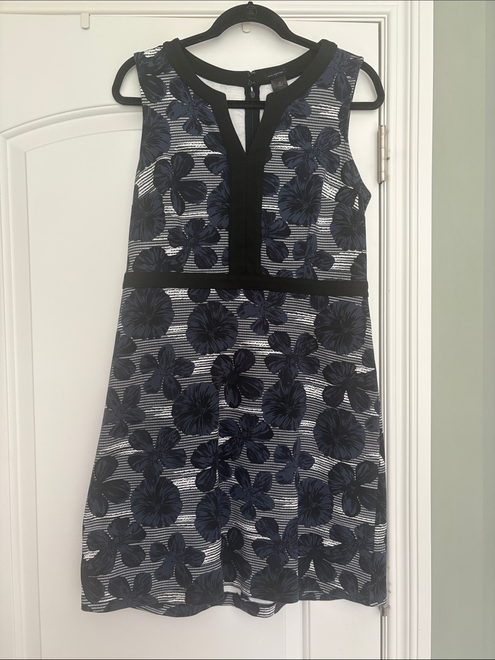 Ann Taylor Navy and White Dress